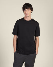 Heavy T-Shirt With Ribbed Details