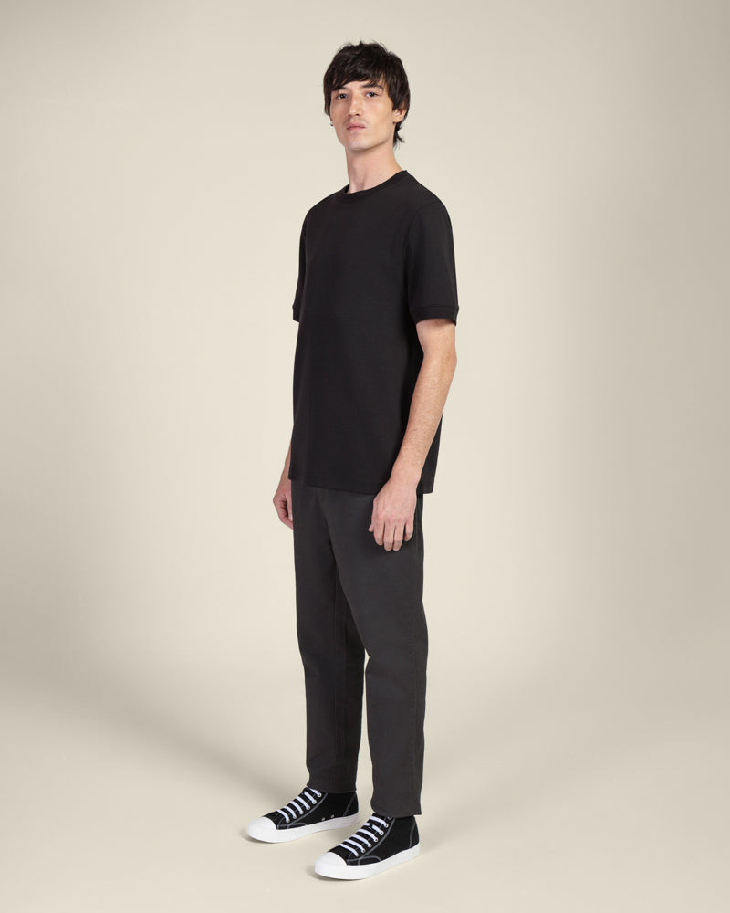 Heavy T-Shirt With Ribbed Details