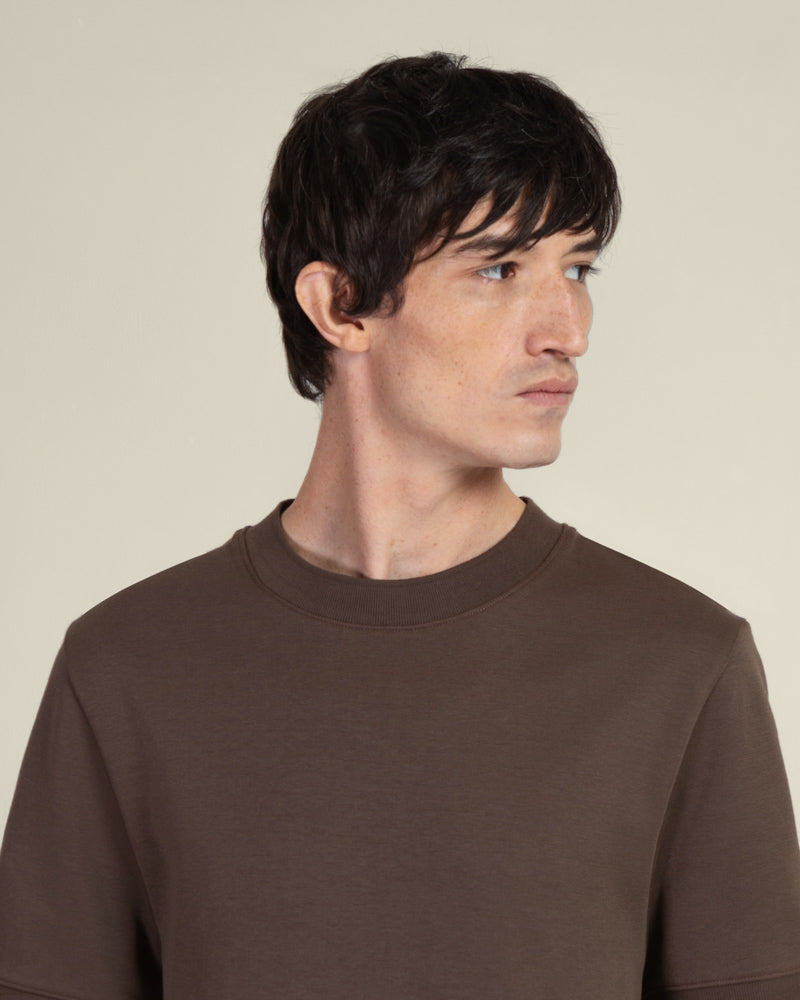 Heavy T-Shirt With Ribbed Details