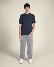 Heavy T-Shirt With Ribbed Details