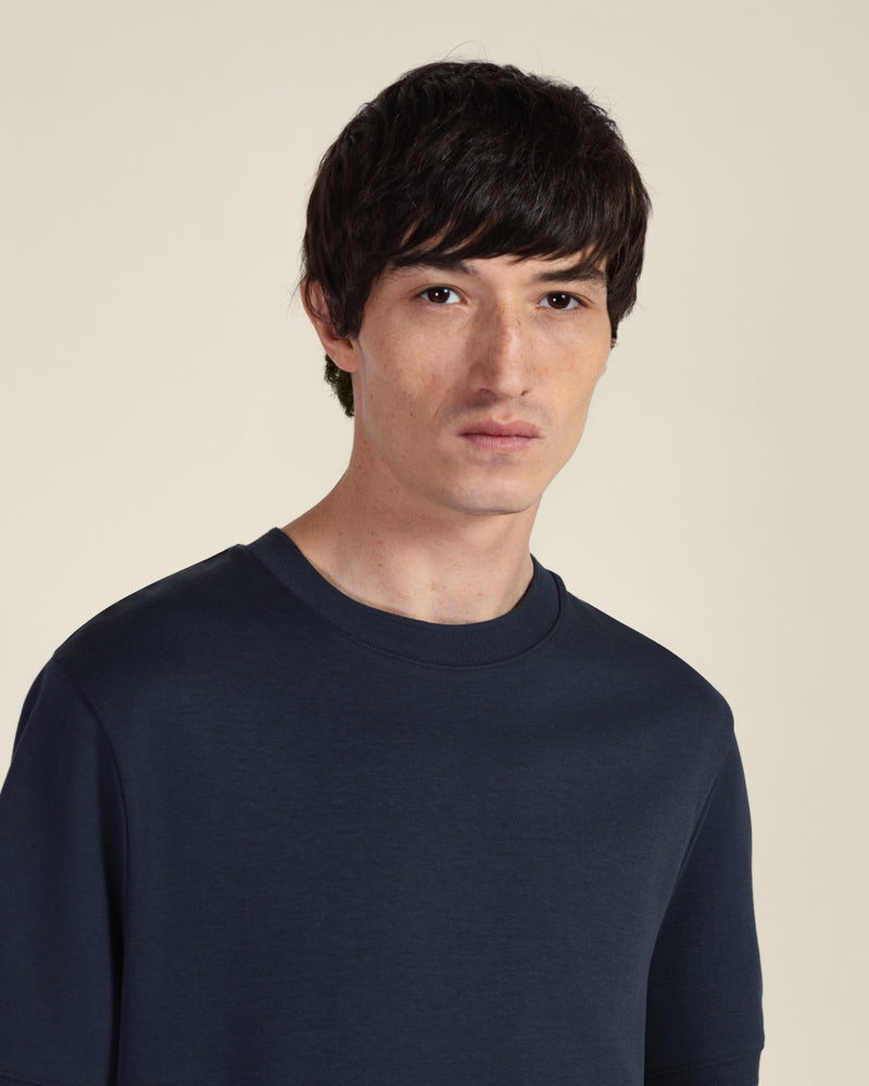 Heavy T-Shirt With Ribbed Details