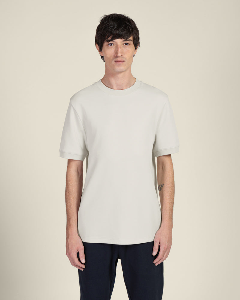 Heavy T-Shirt With Ribbed Details
