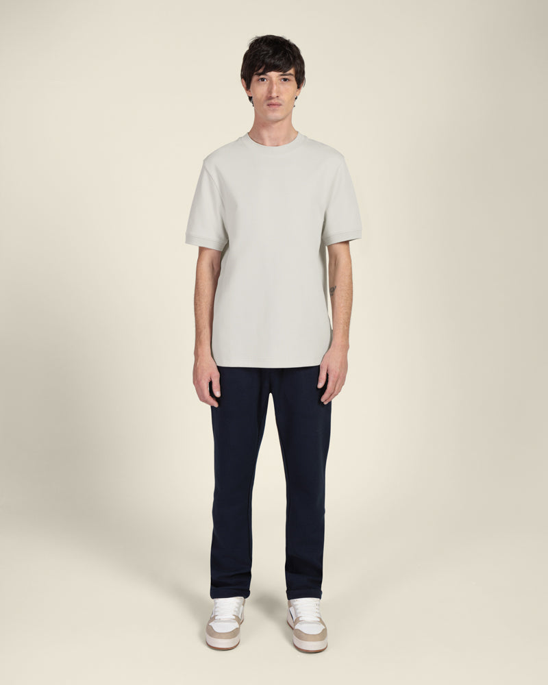 Heavy T-Shirt With Ribbed Details