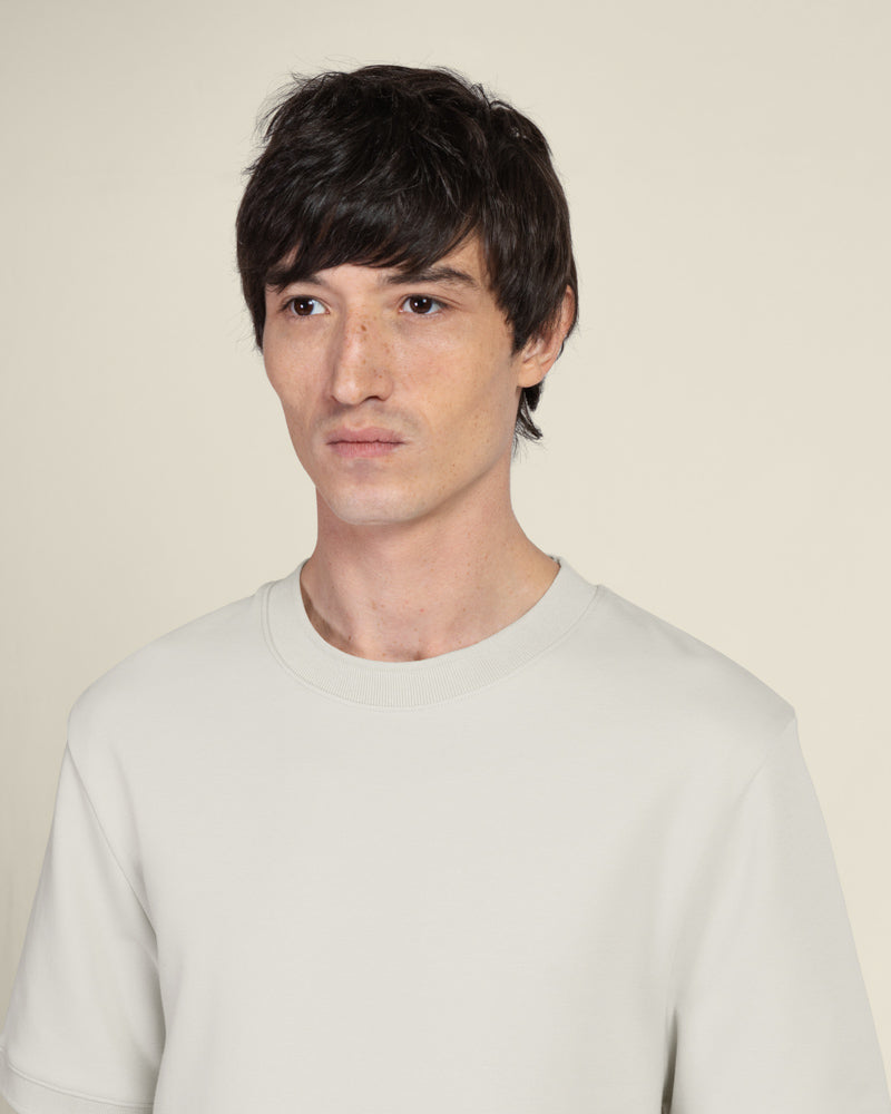 Heavy T-Shirt With Ribbed Details