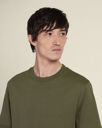 Heavy T-Shirt With Ribbed Details
