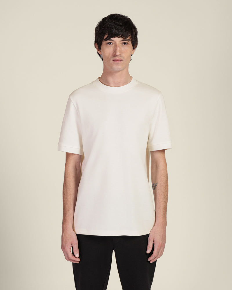 Heavy T-Shirt With Ribbed Details