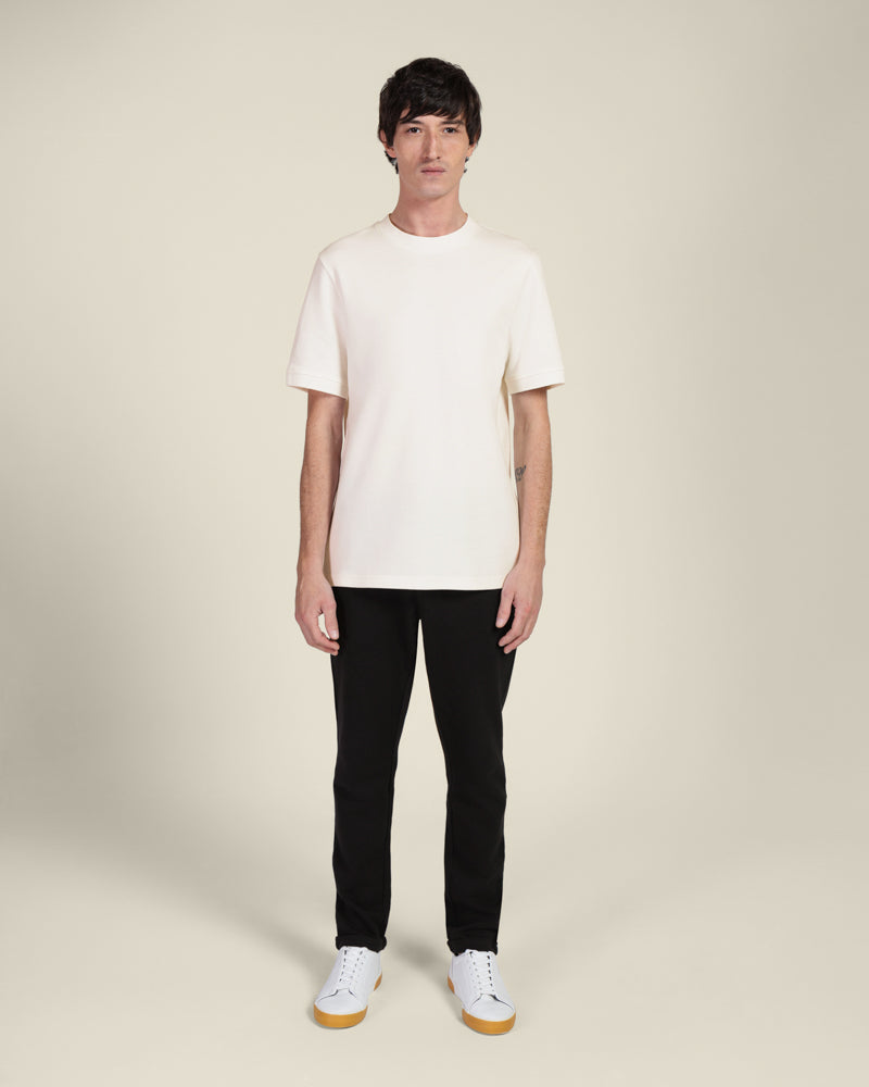 Heavy T-Shirt With Ribbed Details