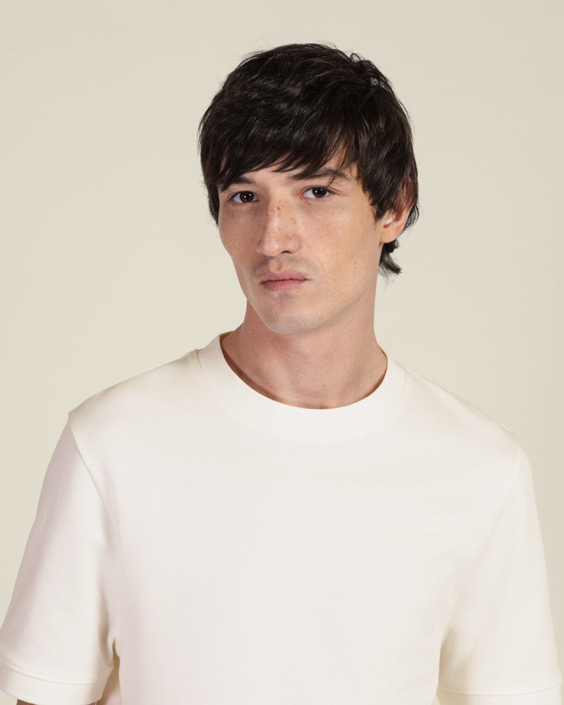 Heavy T-Shirt With Ribbed Details