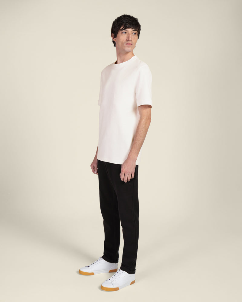 Heavy T-Shirt With Ribbed Details