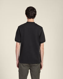 Heavy T-Shirt With Baseball Collar