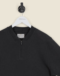 Heavy T-Shirt With Baseball Collar