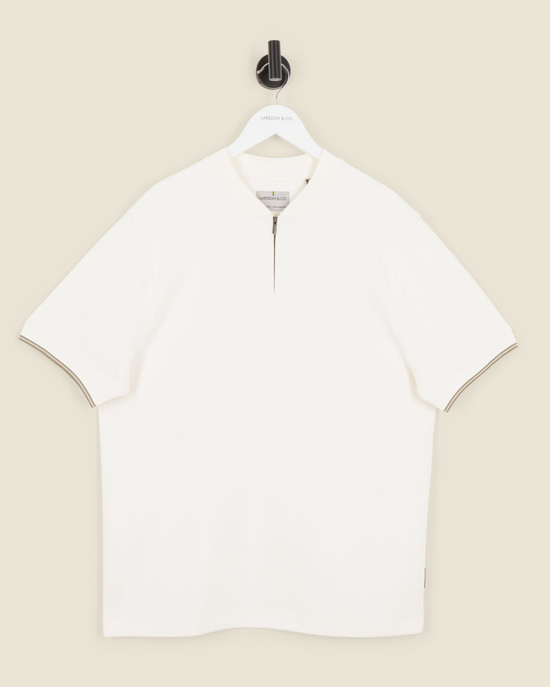 Heavy T-Shirt With Baseball Collar
