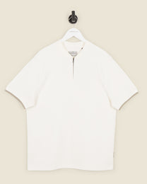 Heavy T-Shirt With Baseball Collar