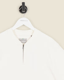 Heavy T-Shirt With Baseball Collar