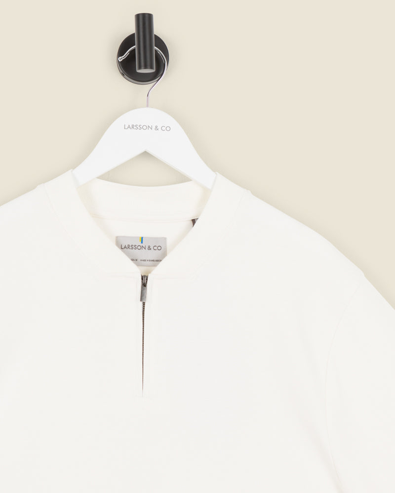 Heavy T-Shirt With Baseball Collar