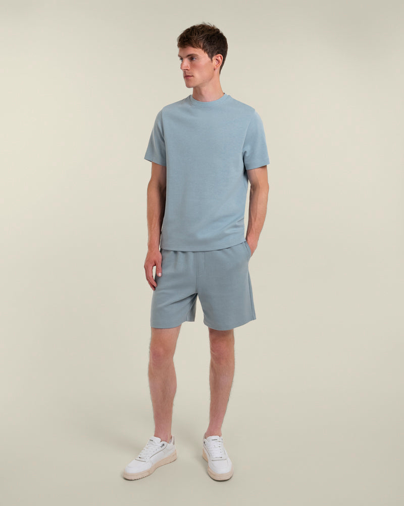 Sven – Soft-Touch Jersey T-Shirt &amp; Short Set Light Blue