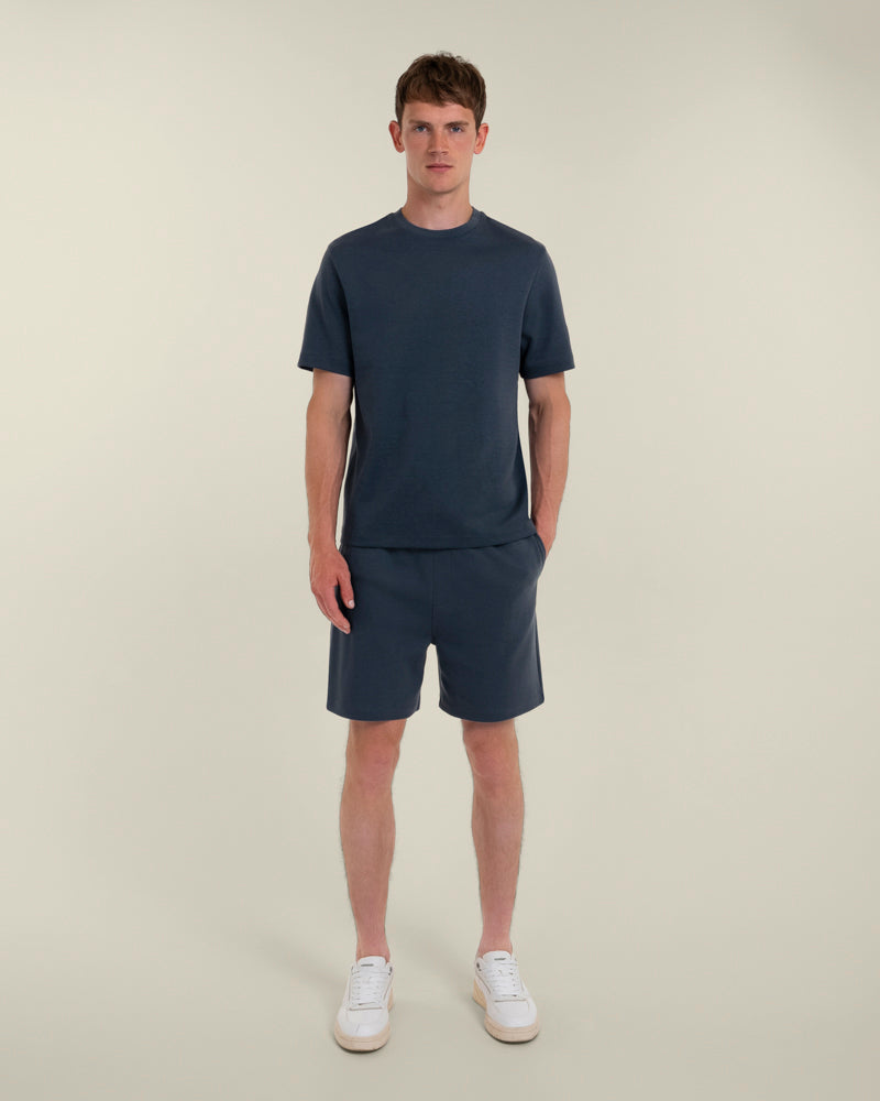 Sven – Soft-Touch Jersey T-Shirt &amp; Short Set Light Navy