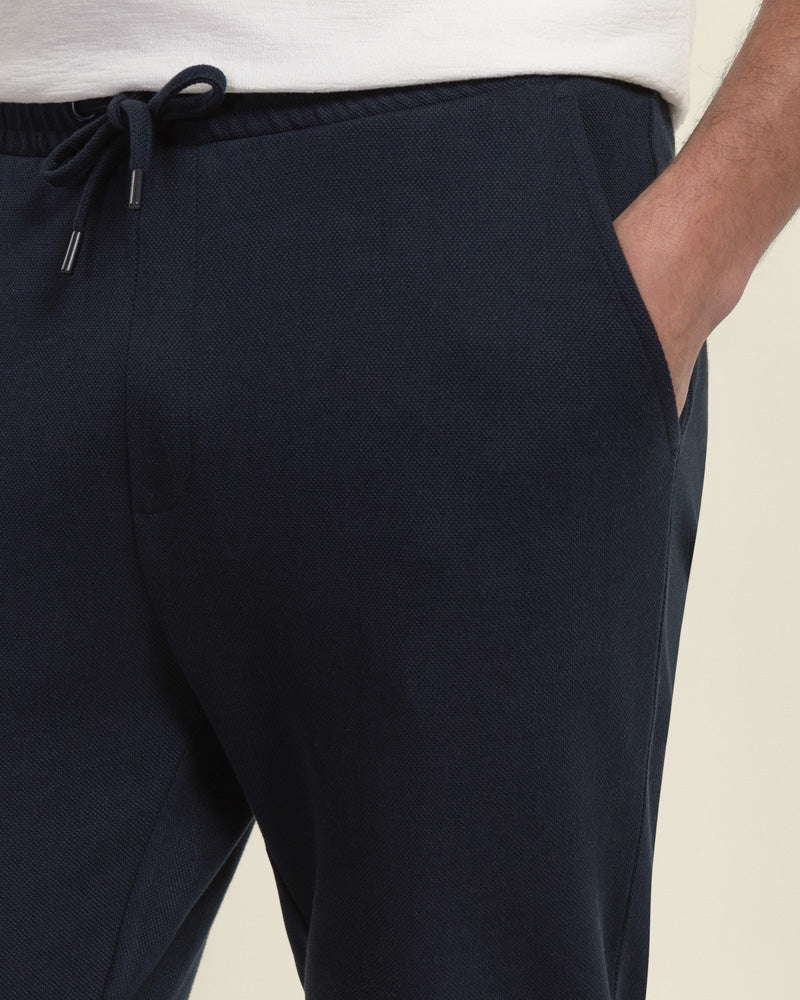 Pique Interlock Turn Up Jogger