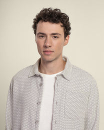 Grey Textured Overshirt