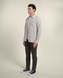 Grey Textured Overshirt