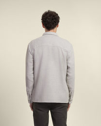 Grey Textured Overshirt