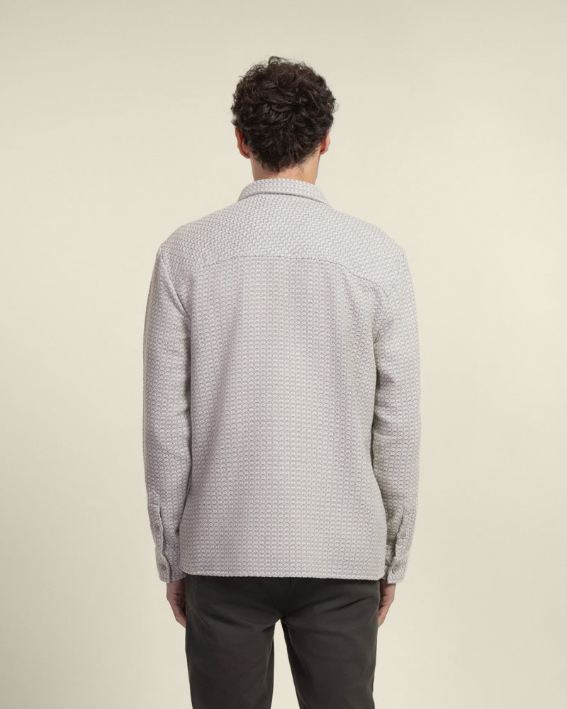 Grey Textured Overshirt