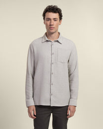 Grey Textured Overshirt