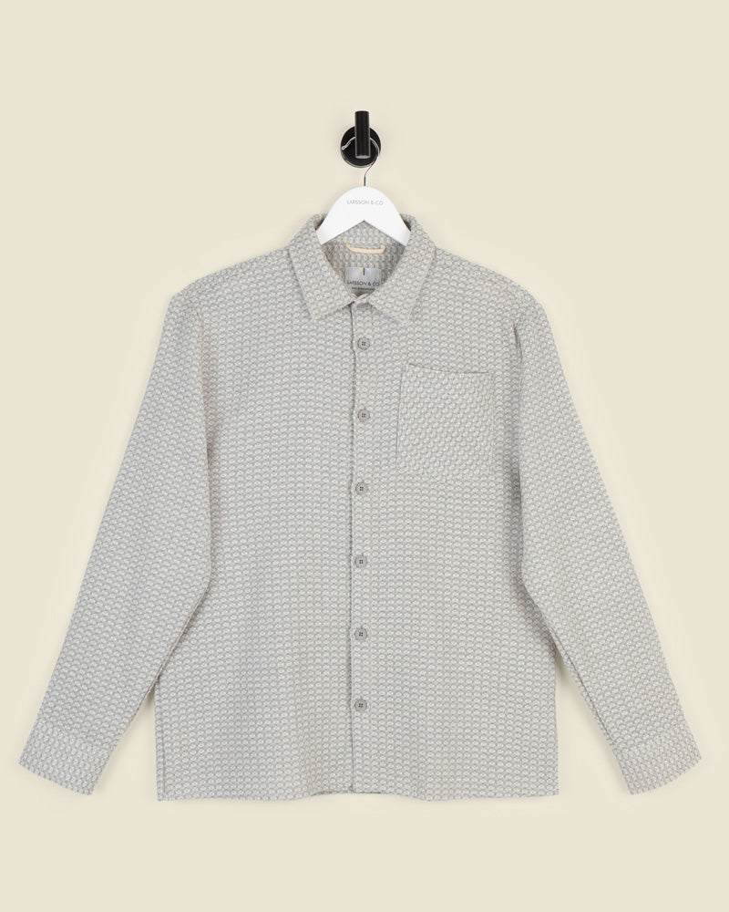 Grey Textured Overshirt