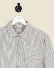 Grey Textured Overshirt