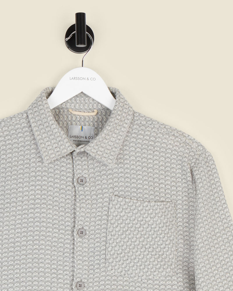 Grey Textured Overshirt