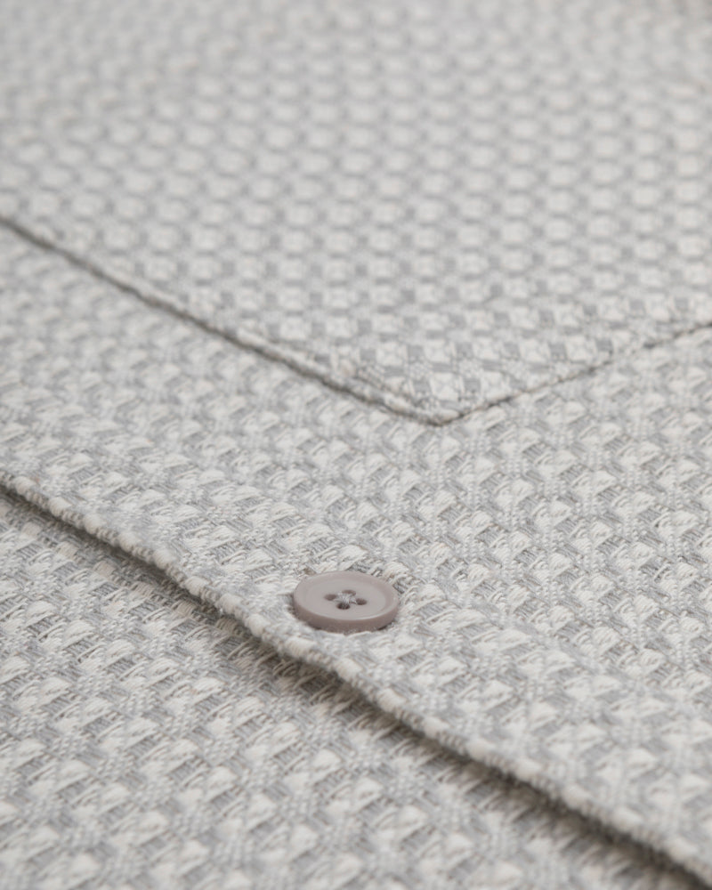 Grey Textured Overshirt