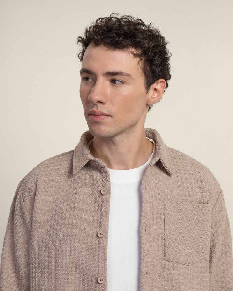 Stone Textured Overshirt