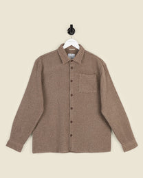 Brown &amp; Stone Herringbone Textured Overshirt