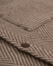 Brown &amp; Stone Herringbone Textured Overshirt