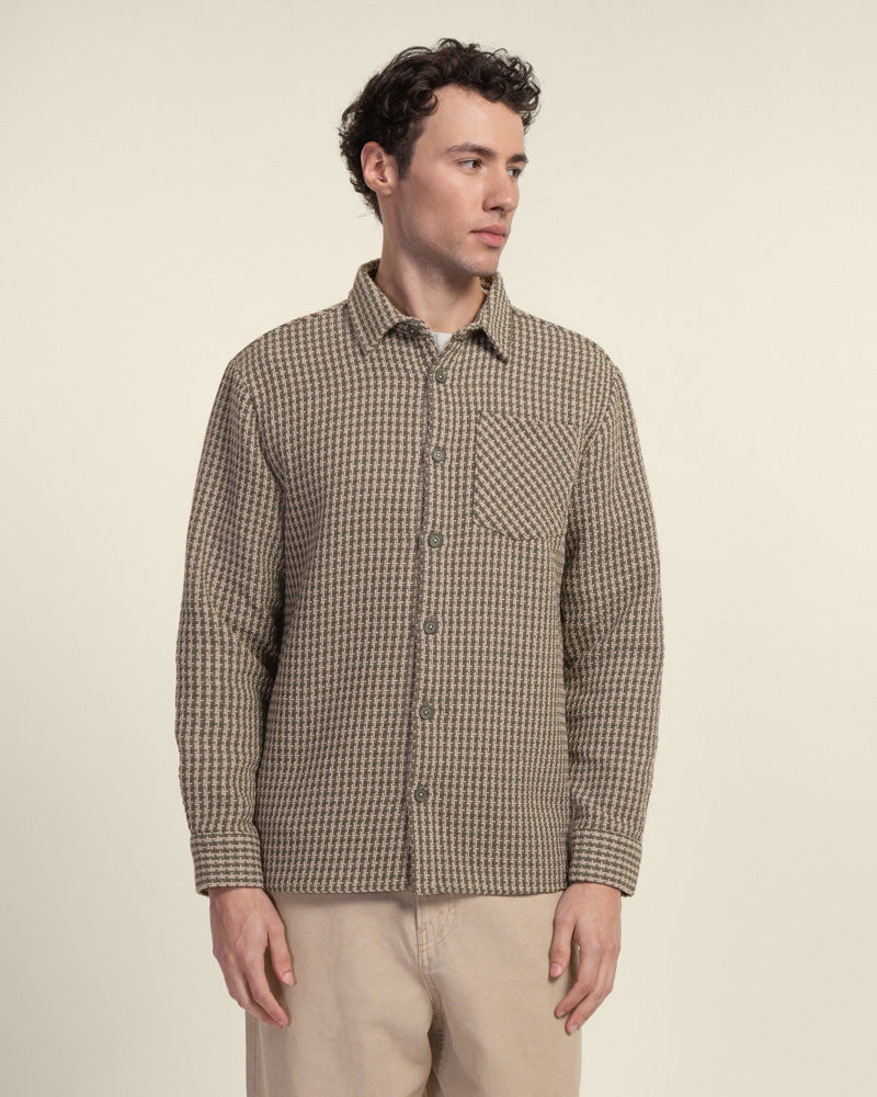 Olive &amp; Stone Textured Overshirt