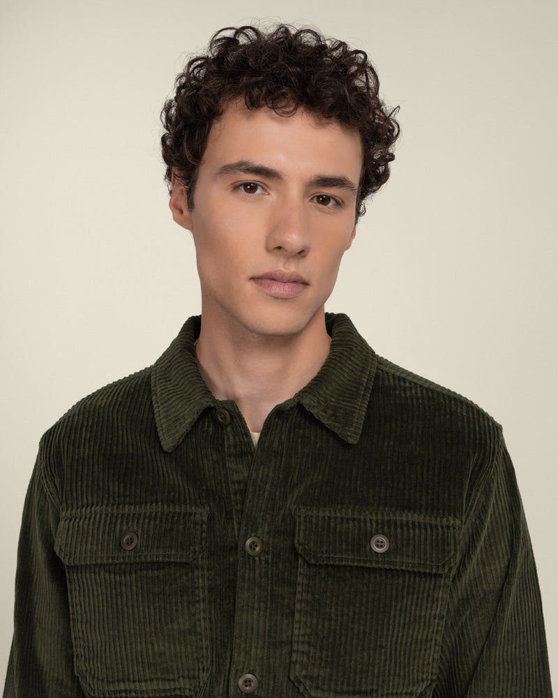 Larsson &amp; Co Men’s Saeby Heavy Corduroy Overshirt