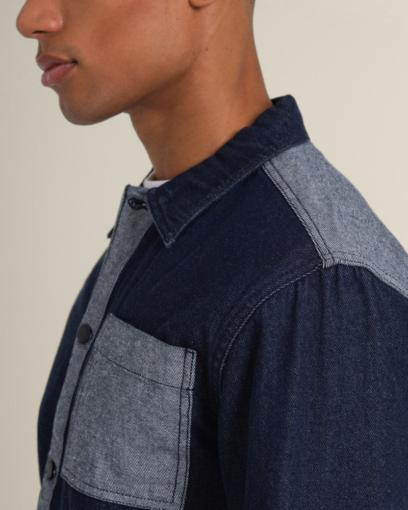 Saksild - Patchwork Denim Overshirt