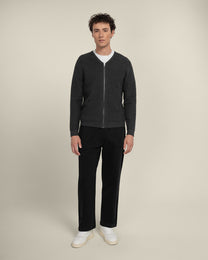 Lihme - Ribbed V-Neck Cardigan