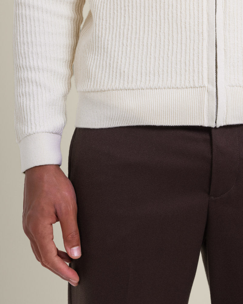 Lihme - Ribbed V-Neck Cardigan