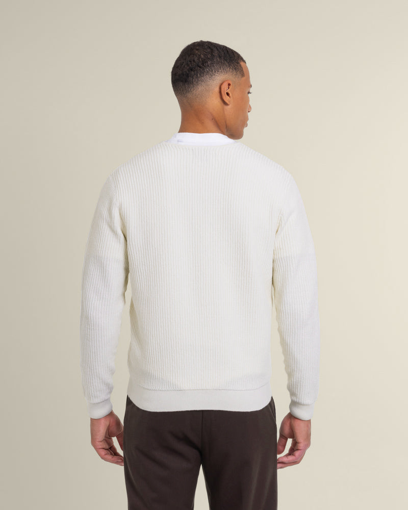 Lihme - Ribbed V-Neck Cardigan