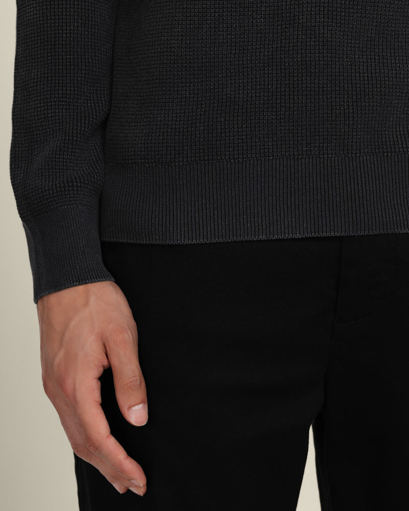 Gaerum - Vintage Wash Long Sleeve Polo Shirt