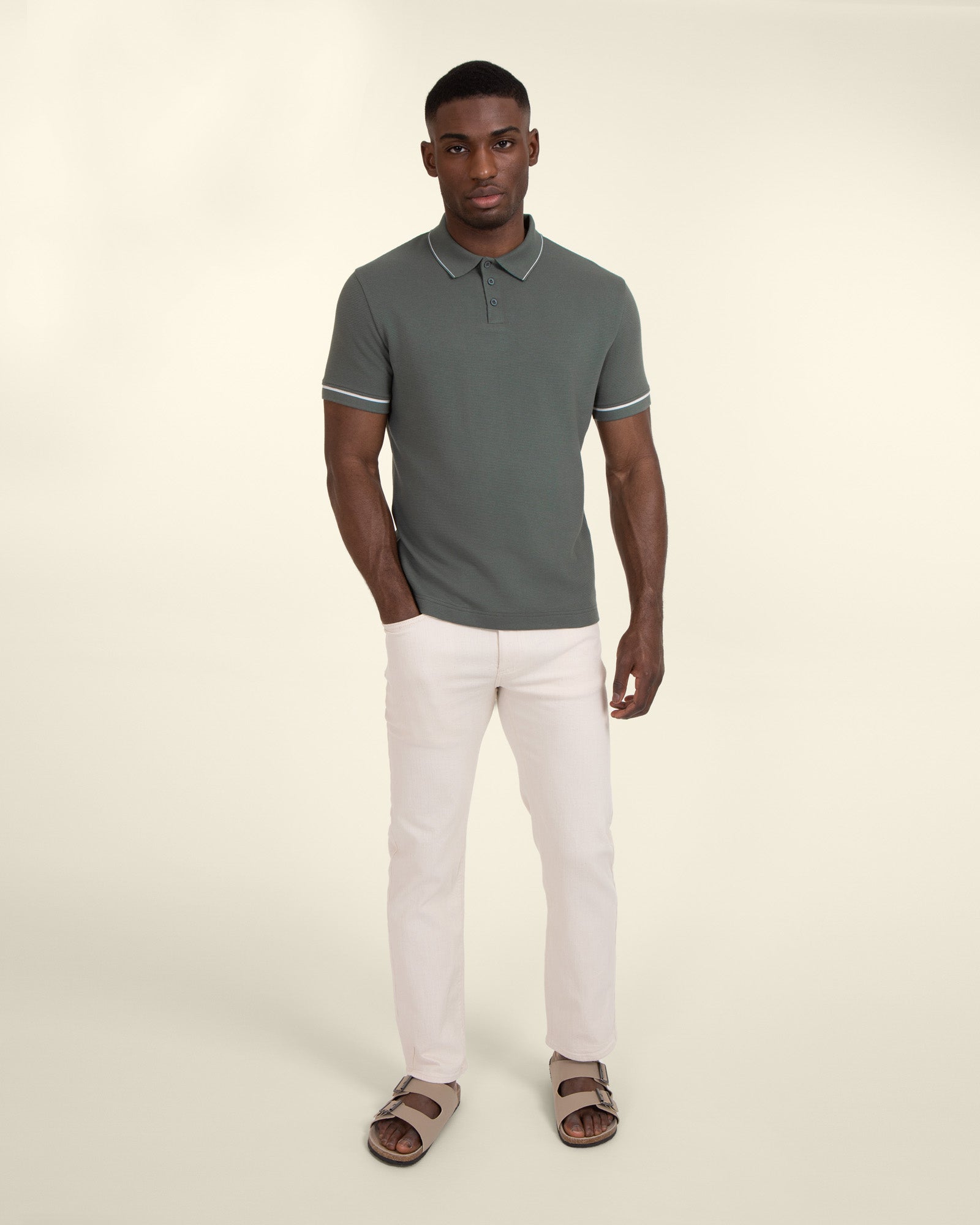 Ottoman Rib Polo Shirt