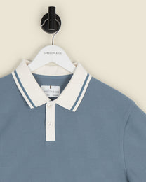 Anders - Textured Jacquard Polo Shirt With Contrast Rib