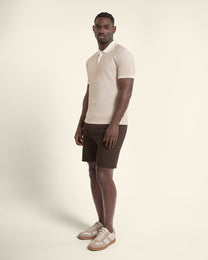 Anders - Textured Jacquard Polo Shirt With Contrast Rib