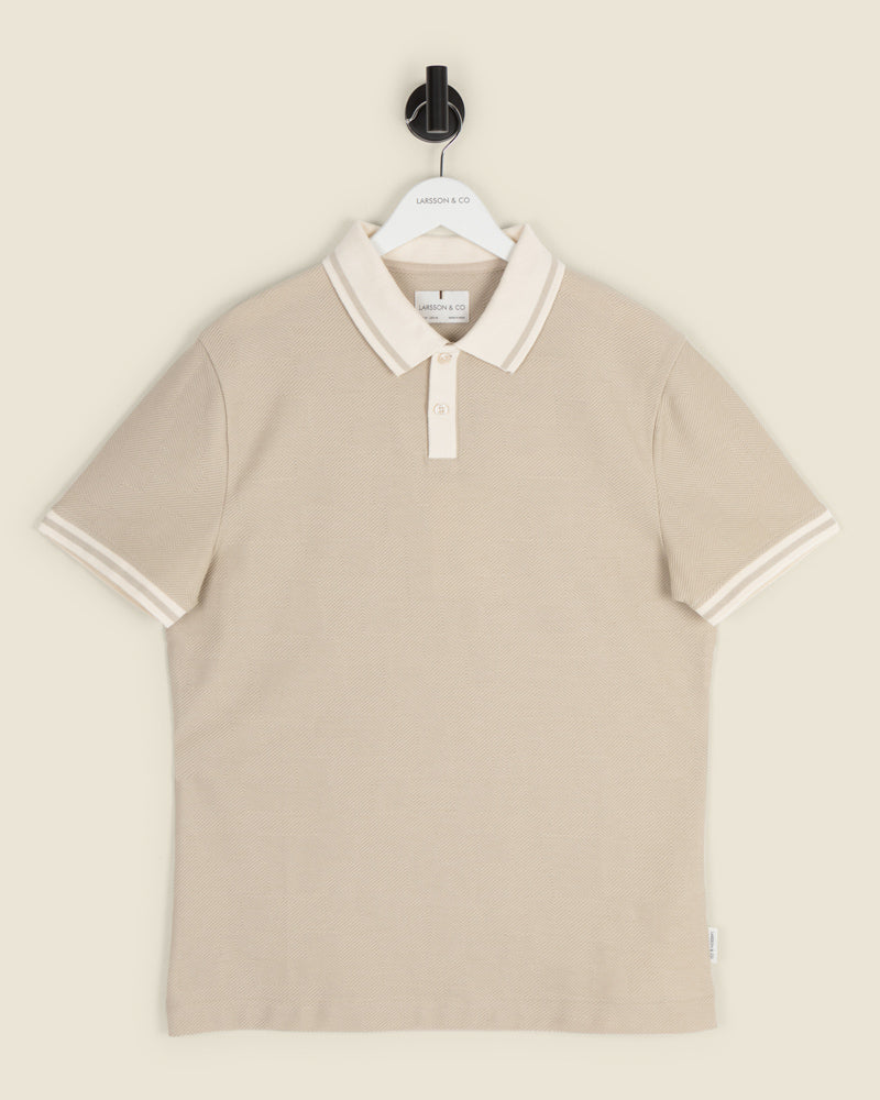Anders - Textured Jacquard Polo Shirt With Contrast Rib