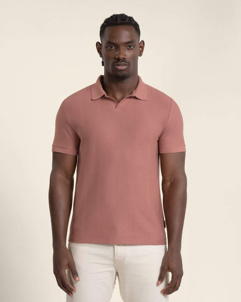 Arne - Stripe Textured Polo Shirt