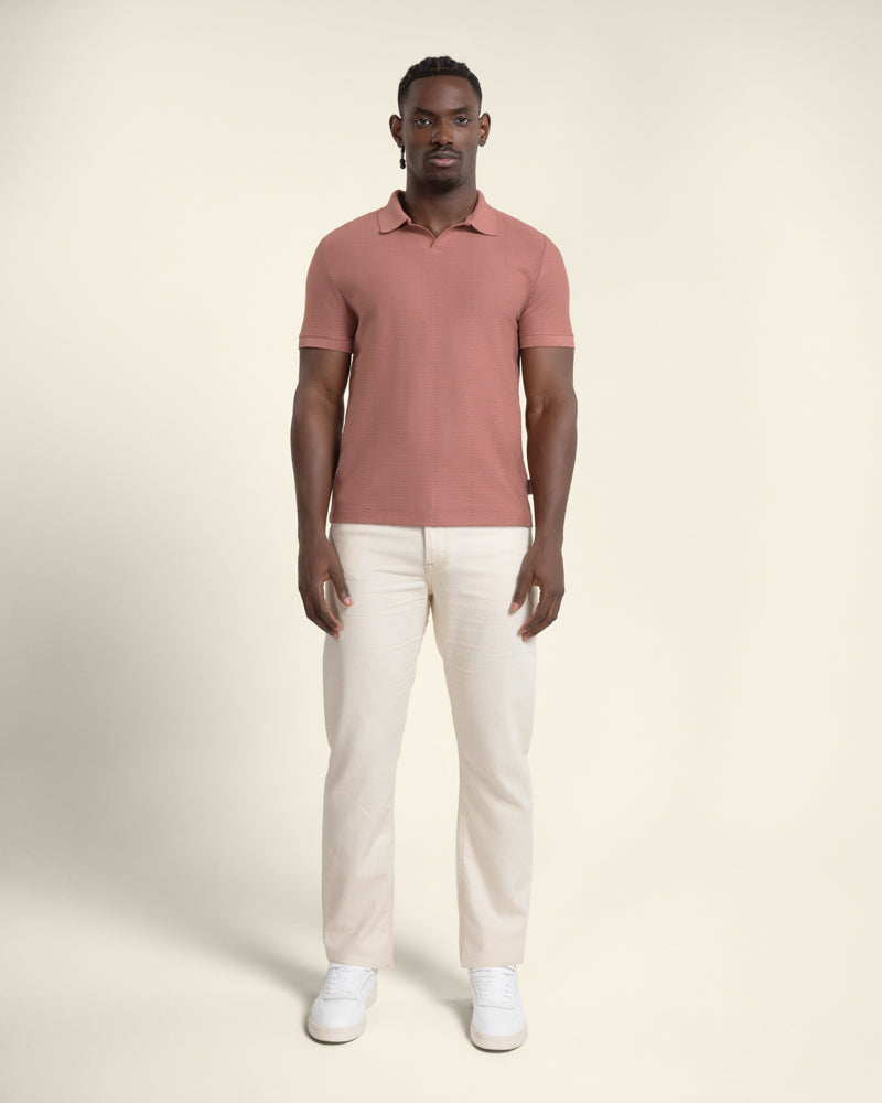Arne - Stripe Textured Polo Shirt