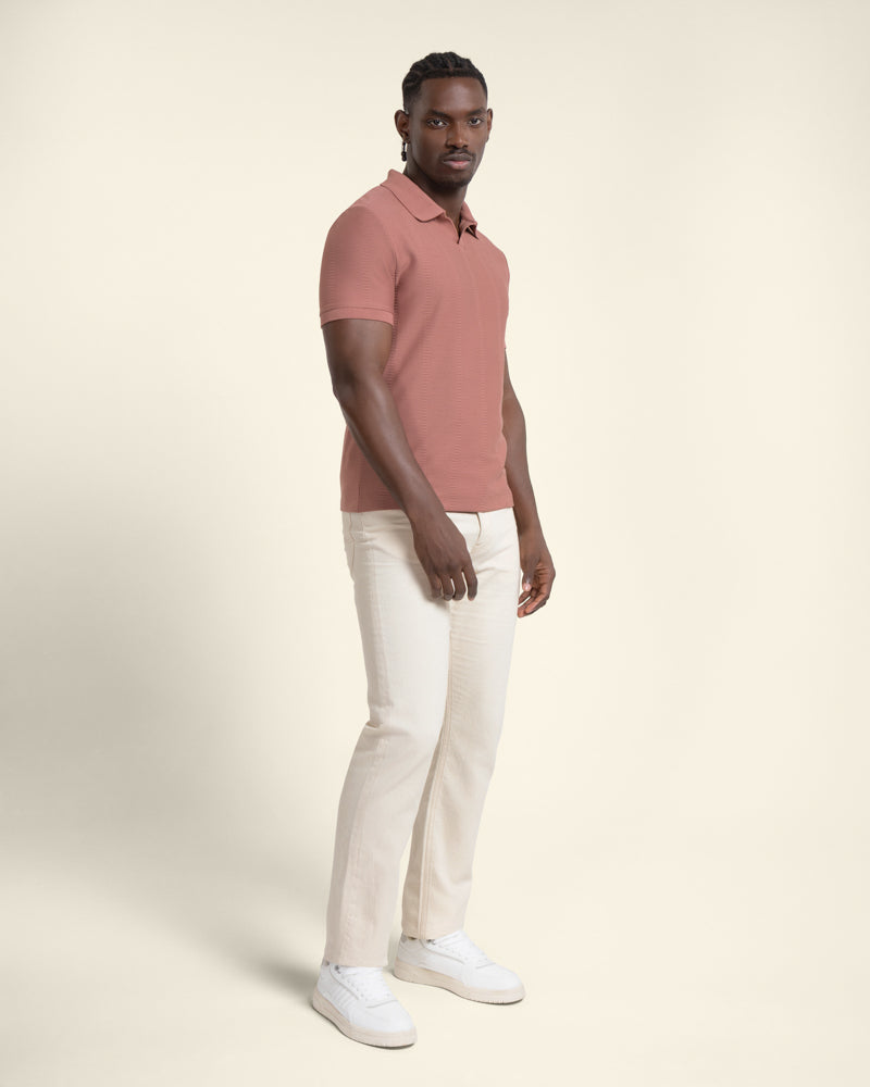 Arne - Stripe Textured Polo Shirt