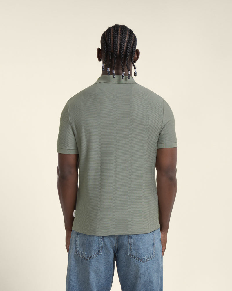 Arne - Stripe Textured Polo Shirt