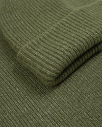 Larsson &amp; Co Men’s Oulu Sage Mixed Yarn Scarf &amp; Beanie Set